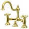 Kingston Brass KS3912AX Restoration Bathroom Bridge Faucet, Polished Brass KS3912AX - alternate 1